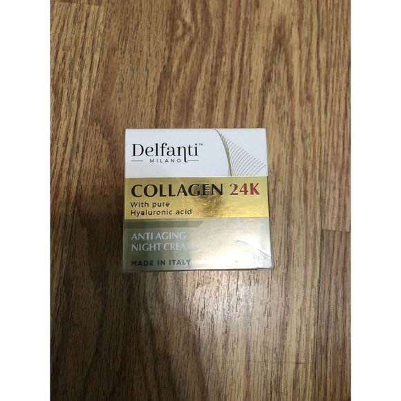 Delfanti Milano Collagen 24K Pure Hyaluronic Acid Anti Aging Night Cream 1.7oz - Picture 1 of 5